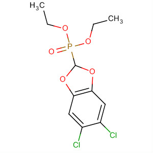Molecular Structure of 16141-54-1 (Phosphonic acid, (5,6-dichloro-1,3-benzodioxol-2-yl)-, diethyl ester)