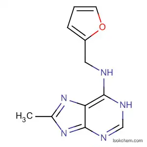 Molecular Structure of 16973-94-7 (1H-Purin-6-amine, N-(2-furanylmethyl)-8-methyl-)