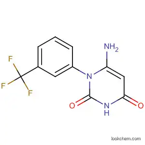 Molecular Structure of 19136-40-4 (6-AMINO-1-(3-(TRIFLUOROMETHYL)PHENYL)PYRIMIDINE-2,4(1H,3H)-DIONE)