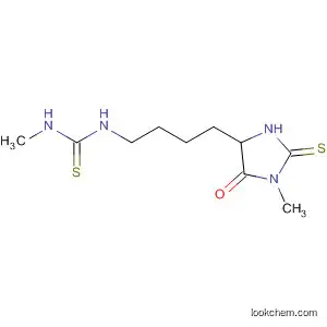 Molecular Structure of 3120-19-2 (Thiourea,
N-methyl-N'-[4-(1-methyl-5-oxo-2-thioxo-4-imidazolidinyl)butyl]-)