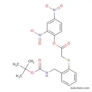 Molecular Structure of 40851-61-4 (Acetic acid,
[[2-[[[(1,1-dimethylethoxy)carbonyl]amino]methyl]phenyl]thio]-,
2,4-dinitrophenyl ester)
