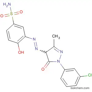 Molecular Structure of 4398-73-6 (Benzenesulfonamide,
3-[[1-(3-chlorophenyl)-4,5-dihydro-3-methyl-5-oxo-1H-pyrazol-4-yl]azo]-
4-hydroxy-)