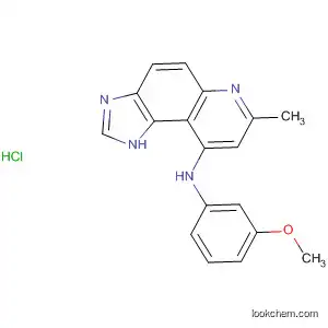 Molecular Structure of 55403-39-9 (1H-Imidazo[4,5-f]quinolin-9-amine, N-(3-methoxyphenyl)-7-methyl-,
monohydrochloride)