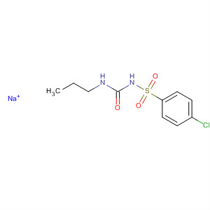 Benzenesulfonamide, 4-chloro-N-[(propylamino)carbonyl]-, monosodium salt