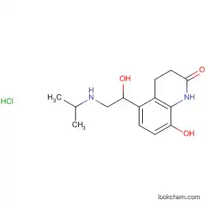 Molecular Structure of 56914-61-5 (2(1H)-Quinolinone,
3,4-dihydro-8-hydroxy-5-[1-hydroxy-2-[(1-methylethyl)amino]ethyl]-,
monohydrochloride)