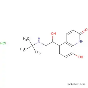 Molecular Structure of 56914-71-7 (2(1H)-Quinolinone,
5-[2-[(1,1-dimethylethyl)amino]-1-hydroxyethyl]-8-hydroxy-,
monohydrochloride)