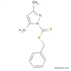 Molecular Structure of 56982-09-3 (1H-Pyrazole-1-carbodithioic acid, 5-amino-3-methyl-, phenylmethyl
ester)