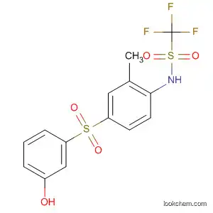 Molecular Structure of 57028-57-6 (Methanesulfonamide,
1,1,1-trifluoro-N-[4-[(3-hydroxyphenyl)sulfonyl]-2-methylphenyl]-)