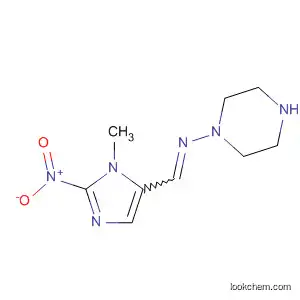 Molecular Structure of 57831-88-6 (1-Piperazinamine, N-[(1-methyl-2-nitro-1H-imidazol-5-yl)methylene]-)