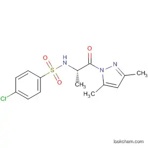 Molecular Structure of 57891-09-5 (1H-Pyrazole,
1-[2-[[(4-chlorophenyl)sulfonyl]amino]-1-oxopropyl]-3,5-dimethyl-, (S)-)