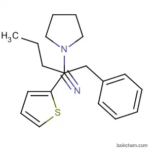 Molecular Structure of 58562-60-0 (1-Pyrrolidinebutanenitrile, a-(phenylmethyl)-a-2-thienyl-)