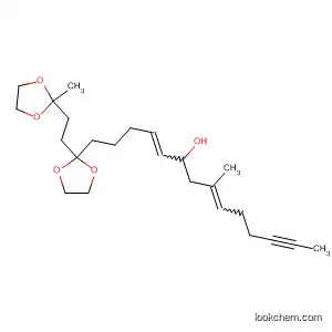 Molecular Structure of 58870-45-4 (4,8-Tetradecadien-12-yn-6-ol,
8-methyl-1-[2-[2-(2-methyl-1,3-dioxolan-2-yl)ethyl]-1,3-dioxolan-2-yl]-)