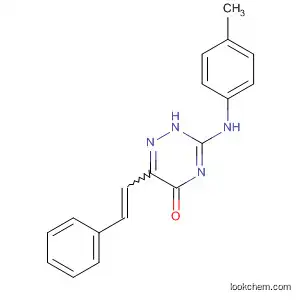 Molecular Structure of 58910-13-7 (1,2,4-Triazin-5(2H)-one, 3-[(4-methylphenyl)amino]-6-(2-phenylethenyl)-)