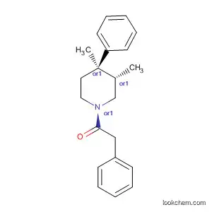 Molecular Structure of 59381-53-2 (Piperidine, 3,4-dimethyl-4-phenyl-1-(phenylacetyl)-, trans-)