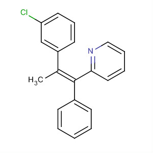 Molecular Structure of 59922-64-4 (Pyridine, 2-[2-(3-chlorophenyl)-1-phenyl-1-propenyl]-, (Z)-)