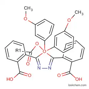 Molecular Structure of 60376-19-4 (Benzoic acid, 3,3'-(1,3,4-oxadiazole-2,5-diyl)bis-, bis(3-methoxyphenyl)
ester)