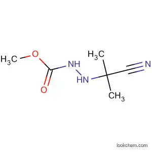 Molecular Structure of 61827-32-5 (Hydrazinecarboxylic acid, 2-(1-cyano-1-methylethyl)-, methyl ester)