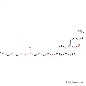 Molecular Structure of 62969-78-2 (Pentanoic acid,
5-[[1,2-dihydro-2-oxo-1-(phenylmethyl)-6-quinolinyl]oxy]-, pentyl ester)