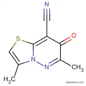 Molecular Structure of 63052-90-4 (7H-Thiazolo[3,2-b]pyridazine-8-carbonitrile, 3,6-dimethyl-7-oxo-)