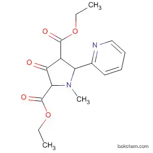 Molecular Structure of 63185-03-5 (2,4-Pyrrolidinedicarboxylic acid, 1-methyl-3-oxo-5-(2-pyridinyl)-, diethyl
ester)