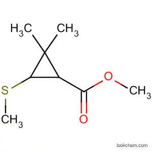 Molecular Structure of 63196-72-5 (Cyclopropanecarboxylic acid, 2,2-dimethyl-3-(methylthio)-, methyl ester)