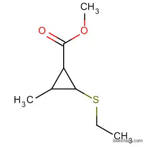Molecular Structure of 63196-73-6 (Cyclopropanecarboxylic acid, 2-(ethylthio)-3-methyl-, methyl ester)