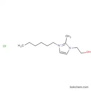 Molecular Structure of 63226-55-1 (1H-Imidazolium, 1-hexyl-3-(2-hydroxyethyl)-2-methyl-, chloride)