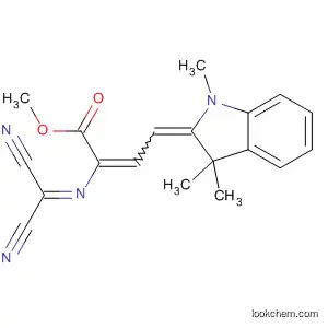 Molecular Structure of 63243-66-3 (2-Butenoic acid,
2-[(dicyanomethylene)amino]-4-(1,3-dihydro-1,3,3-trimethyl-2H-indol-2-
ylidene)-, methyl ester, (E,E)-)