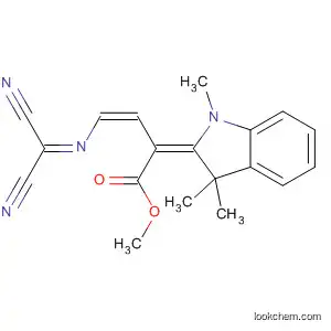 Molecular Structure of 63243-67-4 (3-Butenoic acid,
4-[(dicyanomethylene)amino]-2-(1,3-dihydro-1,3,3-trimethyl-2H-indol-2-
ylidene)-, methyl ester, (E,Z)-)