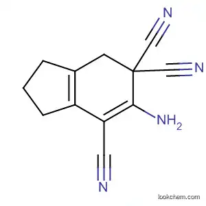 Molecular Structure of 63351-06-4 (5H-Indene-5,5,7-tricarbonitrile, 6-amino-1,2,3,4-tetrahydro-)