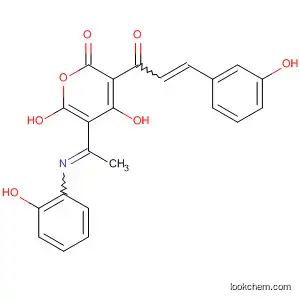 Molecular Structure of 63540-33-0 (2H-Pyran-2-one,
4,6-dihydroxy-5-[1-[(2-hydroxyphenyl)imino]ethyl]-3-[3-(3-hydroxyphenyl)
-1-oxo-2-propenyl]-)