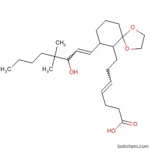 Molecular Structure of 63584-03-2 (4-Heptenoic acid,
7-[7-(3-hydroxy-4,4-dimethyl-1-octenyl)-1,4-dioxaspiro[4.5]dec-6-yl]-)