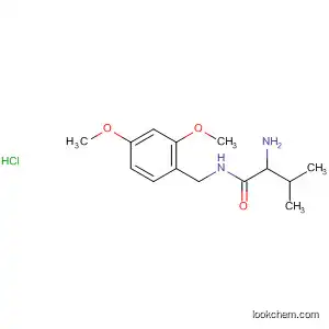 Molecular Structure of 63629-32-3 (Butanamide, 2-amino-N-[(2,4-dimethoxyphenyl)methyl]-3-methyl-,
monohydrochloride)