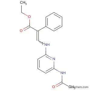 Molecular Structure of 63736-01-6 (Benzeneacetic acid, a-[[[6-(acetylamino)-2-pyridinyl]amino]methylene]-,
ethyl ester)