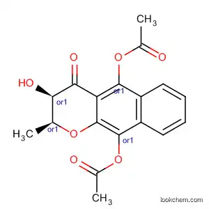 Molecular Structure of 63755-83-9 (4H-Naphtho[2,3-b]pyran-4-one,
5,10-bis(acetyloxy)-2,3-dihydro-3-hydroxy-2-methyl-, cis-)