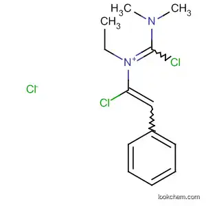 Molecular Structure of 63775-52-0 (Ethenaminium,
1-chloro-N-[chloro(dimethylamino)methylene]-N-ethyl-2-phenyl-,
chloride)
