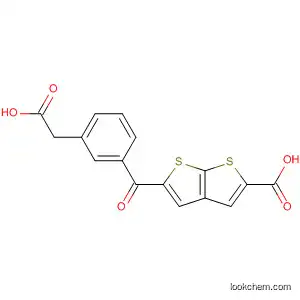 Molecular Structure of 64379-62-0 (Thieno[2,3-b]thiophene-2-carboxylic acid, 5-[3-(carboxymethyl)benzoyl]-)