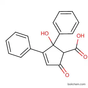 Molecular Structure of 64382-75-8 (3-Cyclopentene-1-carboxylic acid, 2-hydroxy-5-oxo-2,3-diphenyl-)