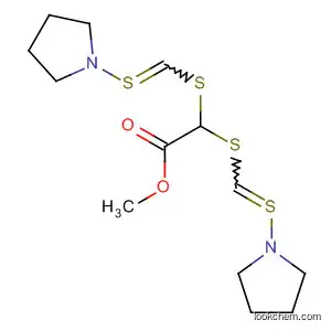Molecular Structure of 64394-69-0 (Acetic acid, bis[(1-pyrrolidinylthioxomethyl)thio]-, methyl ester)
