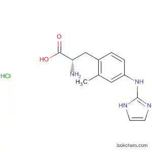 Molecular Structure of 64619-69-8 (Phenylalanine, 4-(1H-imidazol-2-ylamino)-a-methyl-,
monohydrochloride)