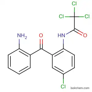 Molecular Structure of 64820-65-1 (Acetamide, N-[2-(2-aminobenzoyl)-4-chlorophenyl]-2,2,2-trichloro-)