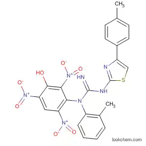 Molecular Structure of 65196-09-0 (Guanidine, N-(2-methylphenyl)-N'-[4-(4-methylphenyl)-2-thiazolyl]-,
compd. with 2,4,6-trinitrophenol)
