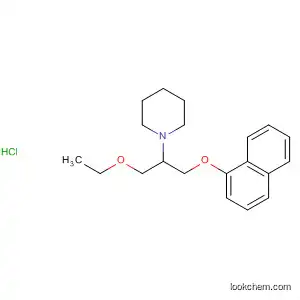 Molecular Structure of 65425-36-7 (Piperidine, 1-[1-(ethoxymethyl)-2-(1-naphthalenyloxy)ethyl]-,
hydrochloride)