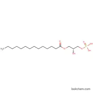 Molecular Structure of 65446-07-3 (Tetradecanoic acid, 2-hydroxy-3-(phosphonooxy)propyl ester, (R)-)