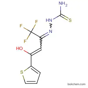 Molecular Structure of 65461-76-9 (Hydrazinecarbothioamide,
2-[3-hydroxy-3-(2-thienyl)-1-(trifluoromethyl)-2-propenylidene]-)