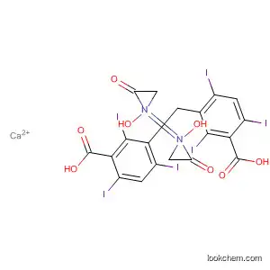 Molecular Structure of 65462-01-3 (Benzoic acid,
3,3'-[1,2-ethanediylbis[oxy(1-oxo-2,1-ethanediyl)imino]]bis[2,4,6-triiodo-
, calcium salt)