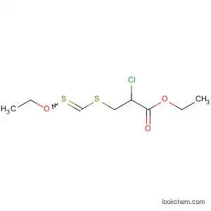 Molecular Structure of 65462-83-1 (Propanoic acid, 2-chloro-3-[(ethoxythioxomethyl)thio]-, ethyl ester)