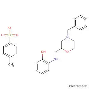 Molecular Structure of 65473-24-7 (Phenol, 2-[[[4-(phenylmethyl)-2-morpholinyl]methyl]amino]-,
4-methylbenzenesulfonate (salt))