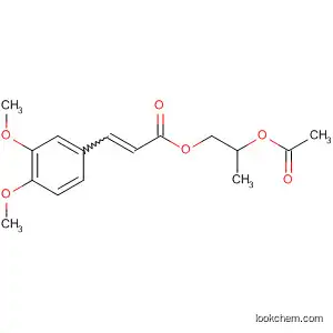 2-Propenoic acid, 3-(3-methoxy-4-methoxyphenyl)-,
2-(acetyloxy)-1,3-propanediyl ester