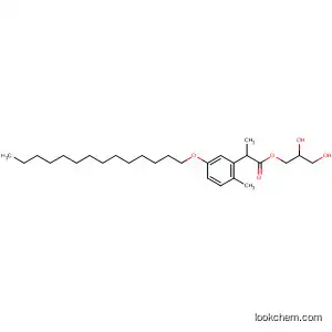 Molecular Structure of 65696-33-5 (Benzenepropanoic acid, a-methyl-4-(tetradecyloxy)-,
2,3-dihydroxypropyl ester)